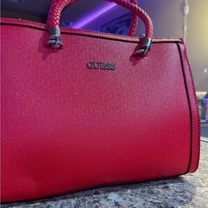 Guess Red Satchel with Elegant Design